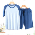 Sleepwear Summer Pajamas Men's Set Home Wear Adult Spring Lightweight Loose Short-sleeved Shorts 2pcs Casual Underwear