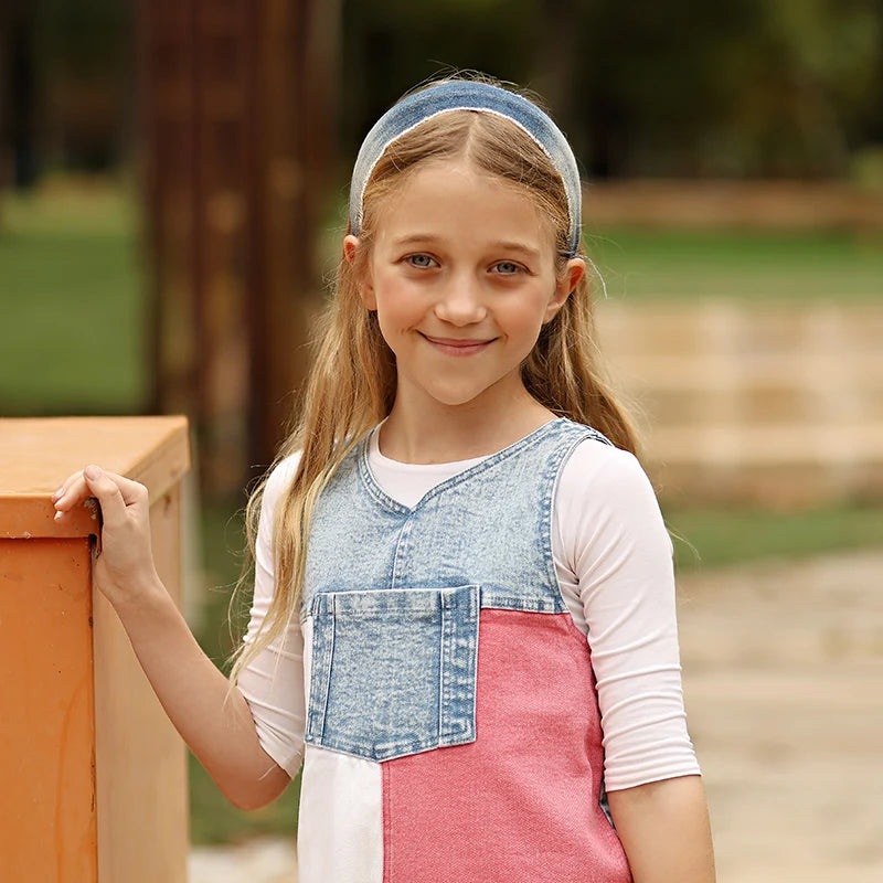 Summer Denim Collection Girls Dress Set Cute Baby Rompers - View 6 | SAMAG