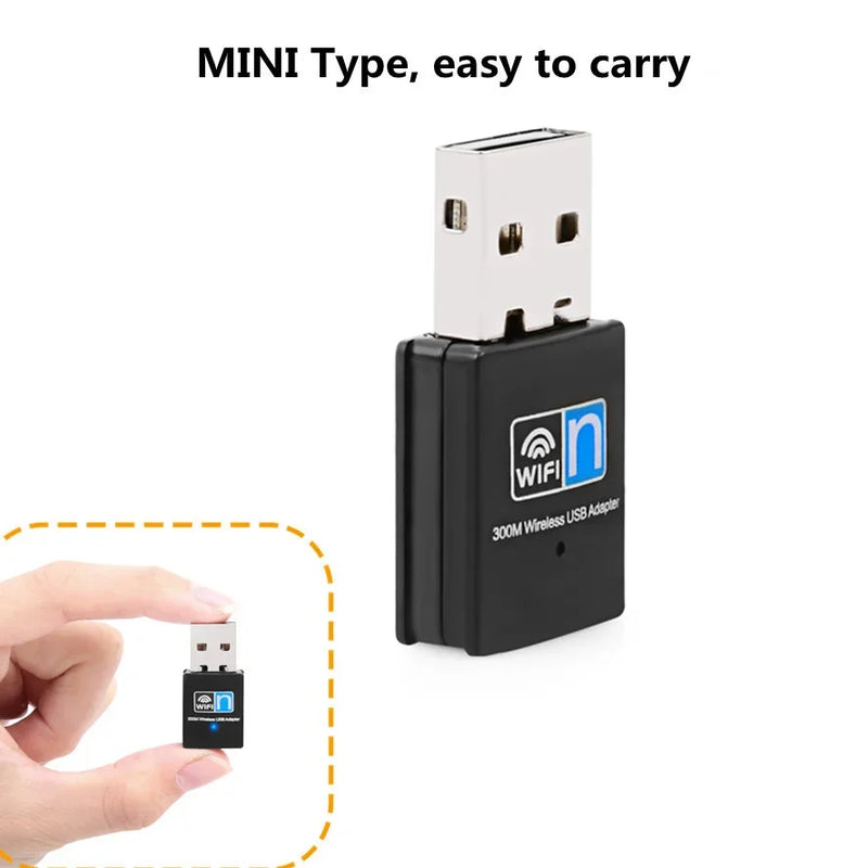300Mbps Mini USB Wireless Wifi Adapter Wi Fi Network LAN Card 802.11b/g/n RTL8188 Adaptor for PC Desktop - Visuel 3 | SAMAG