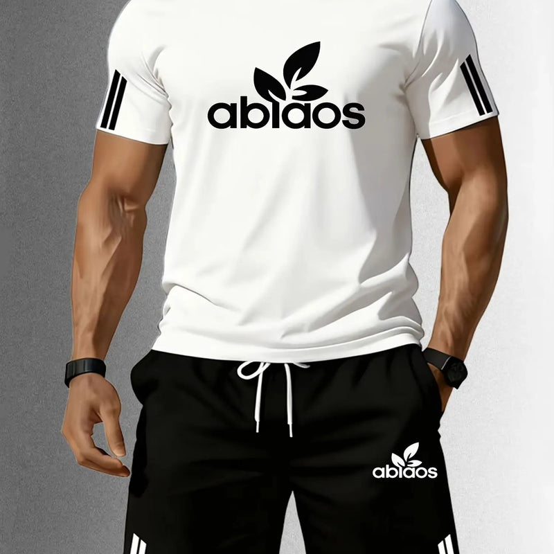 202 Men's Summer Sports Short Sleeve Set, Two - Piece Quick - Dry Breathable Mesh T - Shirt - View 7 | SAMAG