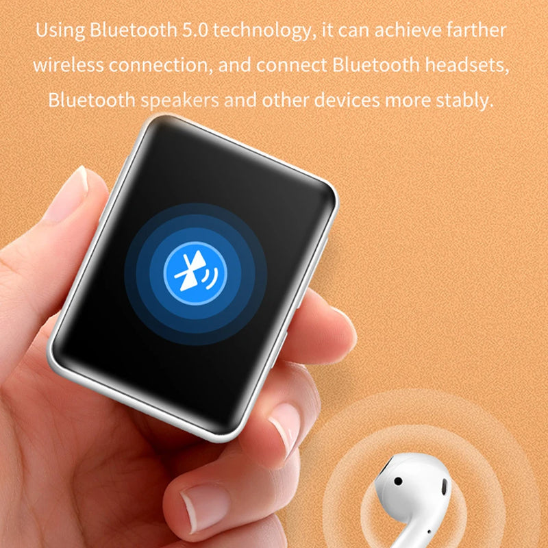 New Sports Bluetooth MP3 Player With Clip 128GB 32GB Mini Music Video Player Support FM Recorder Pedometer E-book TF SD Card