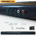 HOMEFISH BS-28B Soundbar 20W Bluetooth Speaker for TV Home Theater RCA/USB/TF/AUX Input Remote Control Sound Bar for PC Phone Tv