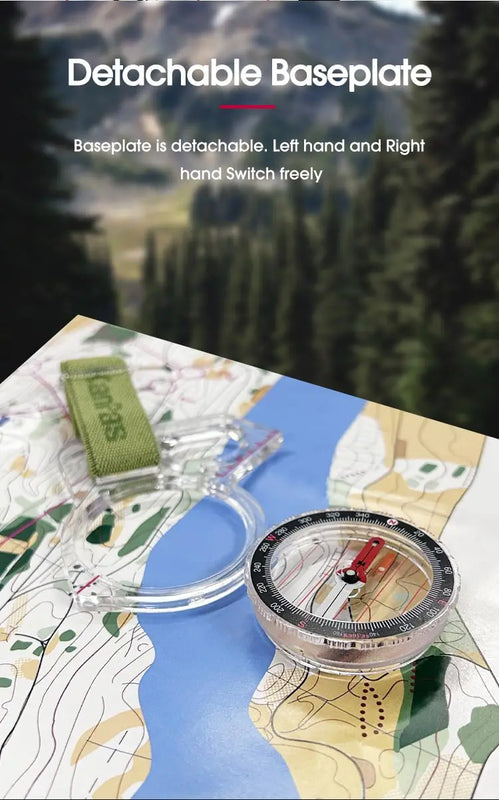 KANPAS Basic and Beginner's Orienteering thumb compass, Orienteering Primary Compass, MA-40-FS, Durable Sport Compass