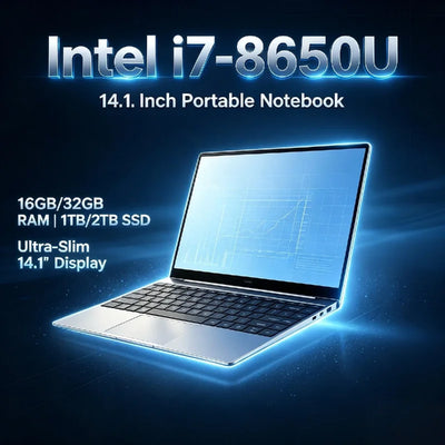 Intel i7 8650U 14.1 Inch Gaming Laptop 4C8T 1.9GHz 4.2GHz | SAMAG