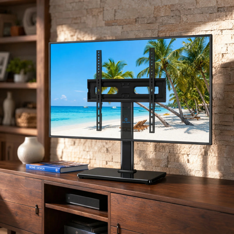 Universal Swivel TV Stand Legs for 32-65 inch TVs, Height Adjustable Tabletop Mount Holds up to 88lbs, Table Television Stands for Livingroom & Bedroom, Universal VESA 400x400mm