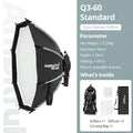 AMBITFUL Q3 On-top Camera Flashlight Softbox Quick Set-up Flash Bracket Softbox For Round Head Square Head Flash Speedlite