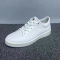 Black Casual Shoes Lightweight Sneakers Breathable Genuine Leather Sports Shoes Zapatillas Hombre Men Skateboarding Shoes Flat