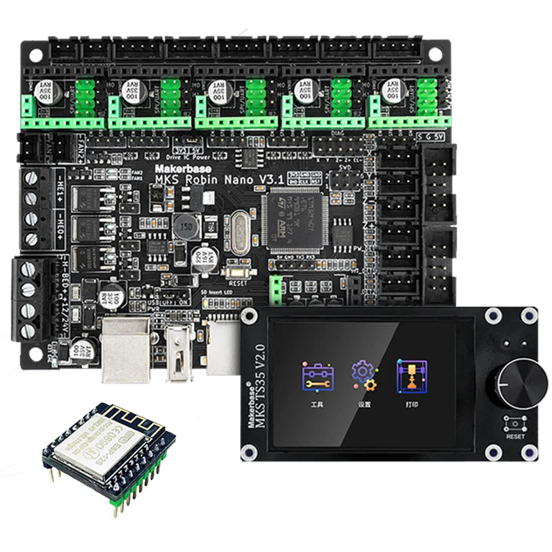 Makerbase MKS Robin Nano V3.1 3D Printer Control Board Motherboard TS35 TFT Touch Screen Compatible with A4988 TMC2209