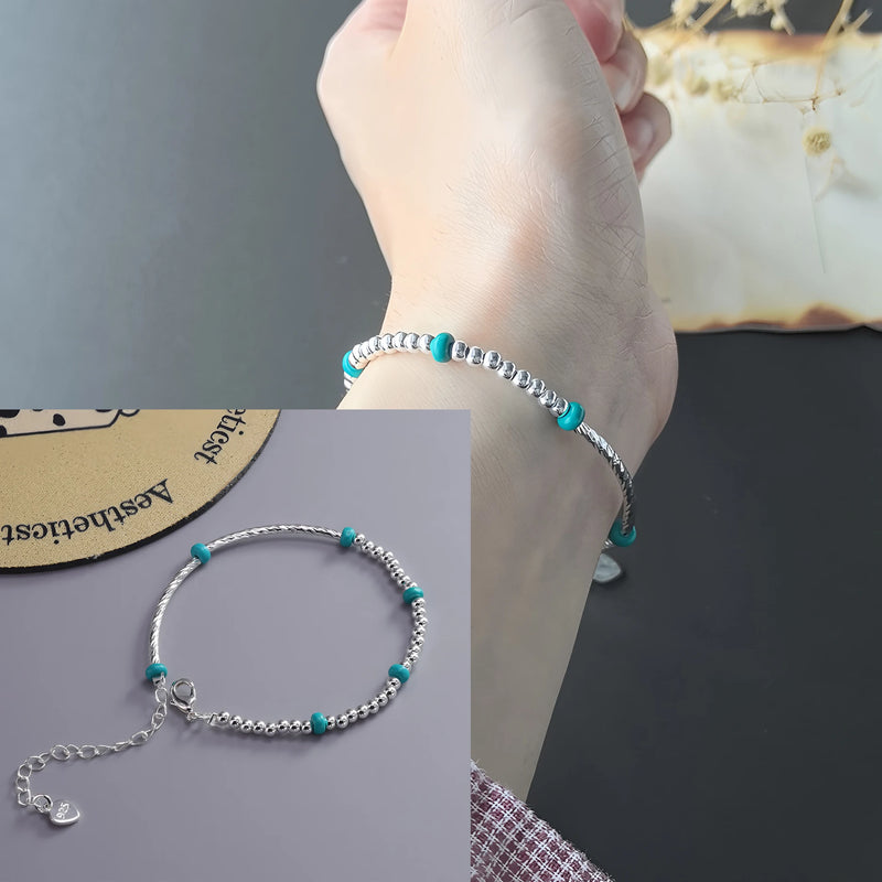 VENTFILLE 925 Sterling Silver Zircon Love Heart Bracelet For Women Bowknot Stars Bead Snake Bone Chain - Visuel 17 | SAMAG
