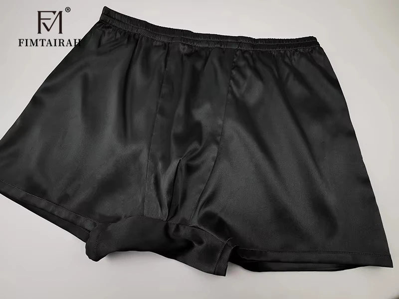 Men's silk underwear Briefs 19 Mm   Silk  Pants Underwear Home Pants Shorts Men's Sleeping Pants Silk Comfortablsilk underwear