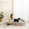 Human Pet Bed Large Dog Cat Bed Removable Washable Plush Sofa Bed Ultra Soft Floor Mat for Dogs and Cats