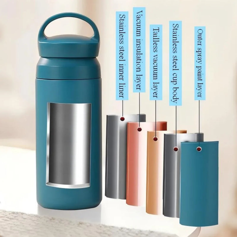 Travel Tumbler Thermos Mug 500ML Stainless Steel Double Wall Tea Coffee Vacuum Flask