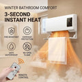 1800W 2-in-1 Wall-Mounted Air Conditioner: Portable Mini AC Unit for Heating & Cooling, Quiet Smart Room Heater with Remote and