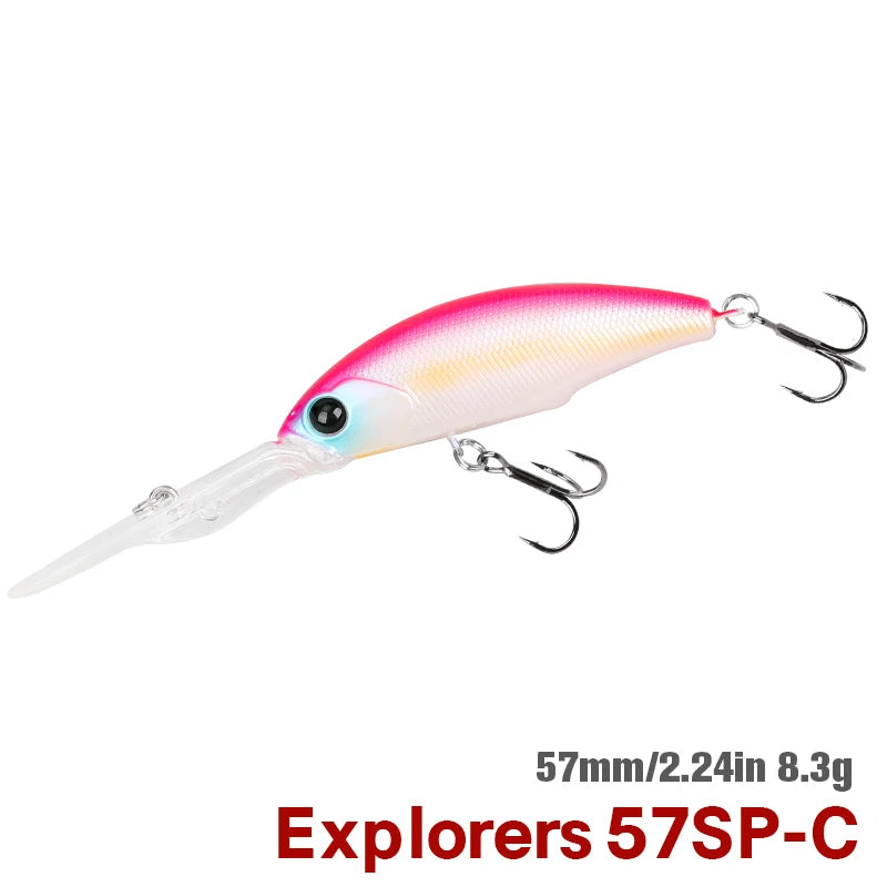 TSURINOYA 57SP Deep Dive Suspending Minnow SHAD Fishing | SAMAG