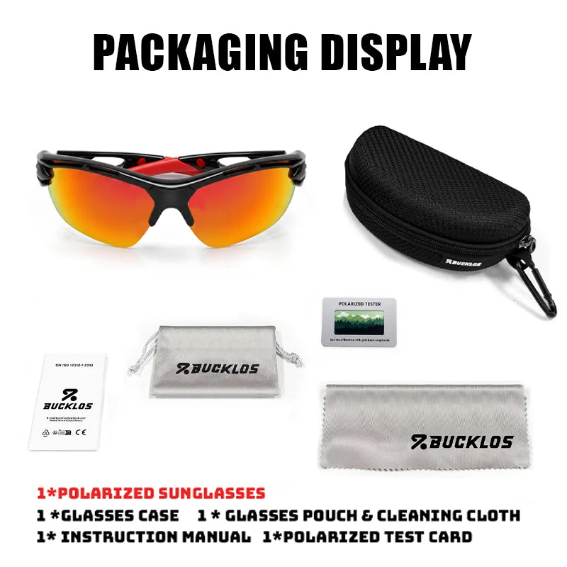 BUCKLOS Bike Polarized Sunglasses HD UV400 Protection - View 6 | SAMAG