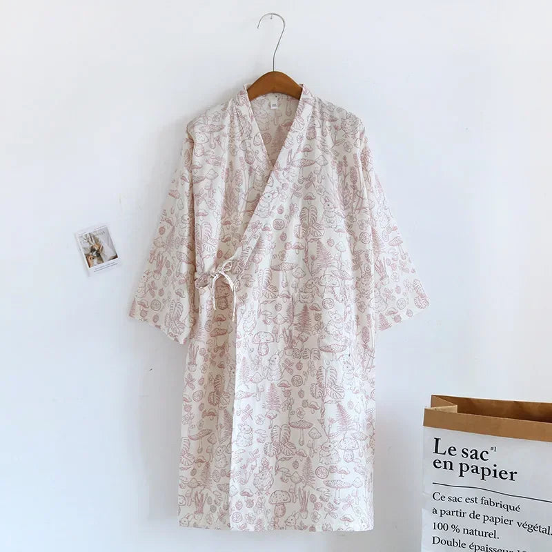 Japanese-style Kimono Pajamas Summer New 100% Cotton | SAMAG