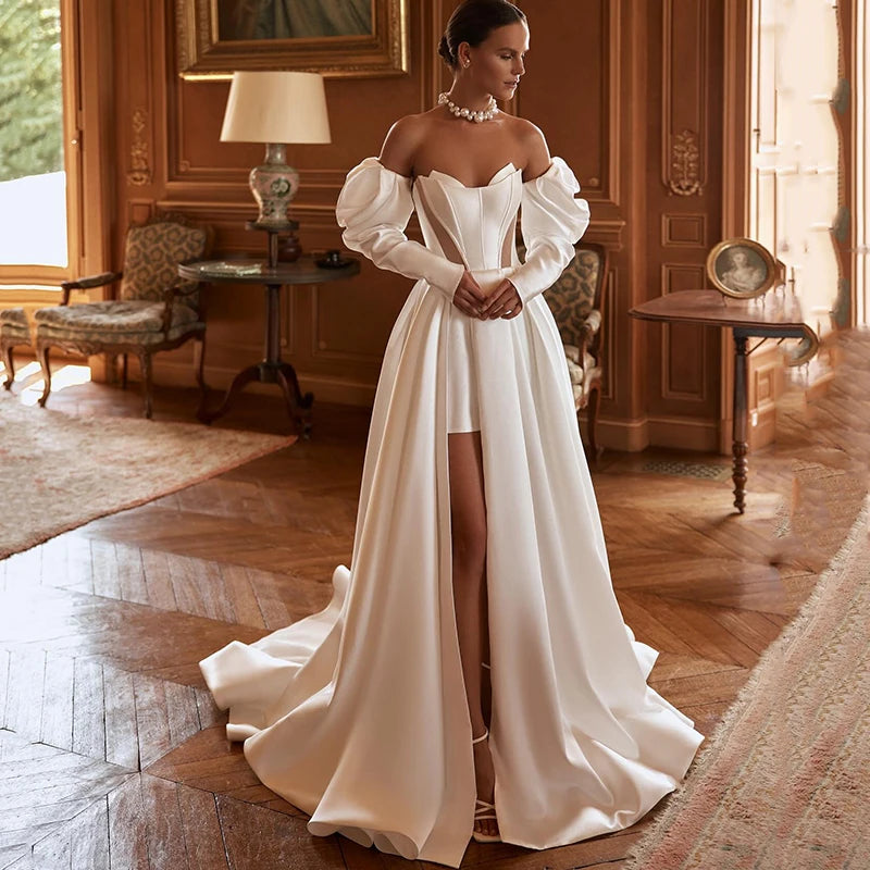 Eightree Women A - Line Wedding Dresses Sweetheart - View 5 | SAMAG