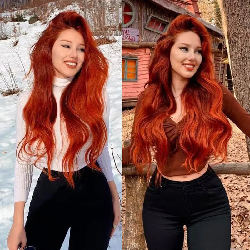 Doreen Copper Red Tape In Human Hair Extensions 16 to 24 Inch 50g/set PU Seamless Skin Weft 350# Colored Hair Extensions Tape in
