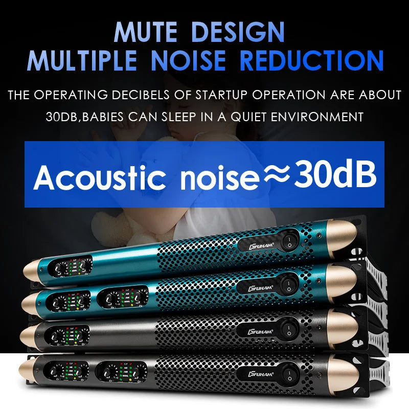 FUHAM KS2500 Digital Power Amplifier 2/4 Channel 8 Ohm 1200W Audio Amplifier Digital Amplifier Audio DJ Stage Performance
