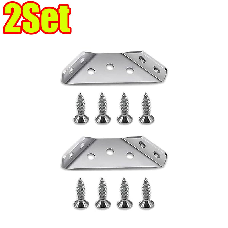 1-120 Set Stainless Steel Angle Code Trapeziform Angle Brackets 90 Degrees Right Angle Fixed for Various Places of Furniture