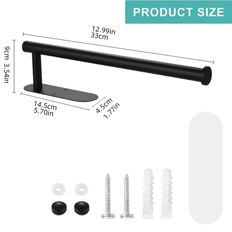 Adhesive Toilet Paper Holder Stainless Steel Tissue Hanger Waterproof Toilet Paper Stand Bathroom Accessories Paper Towels Hold
