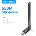 Vention WiFi Adapter AC650 WiFi5 5G&2.4G USB Card Dongle for PC Desktop Laptop Antenna Ethernet Network - Visuel 9 | SAMAG