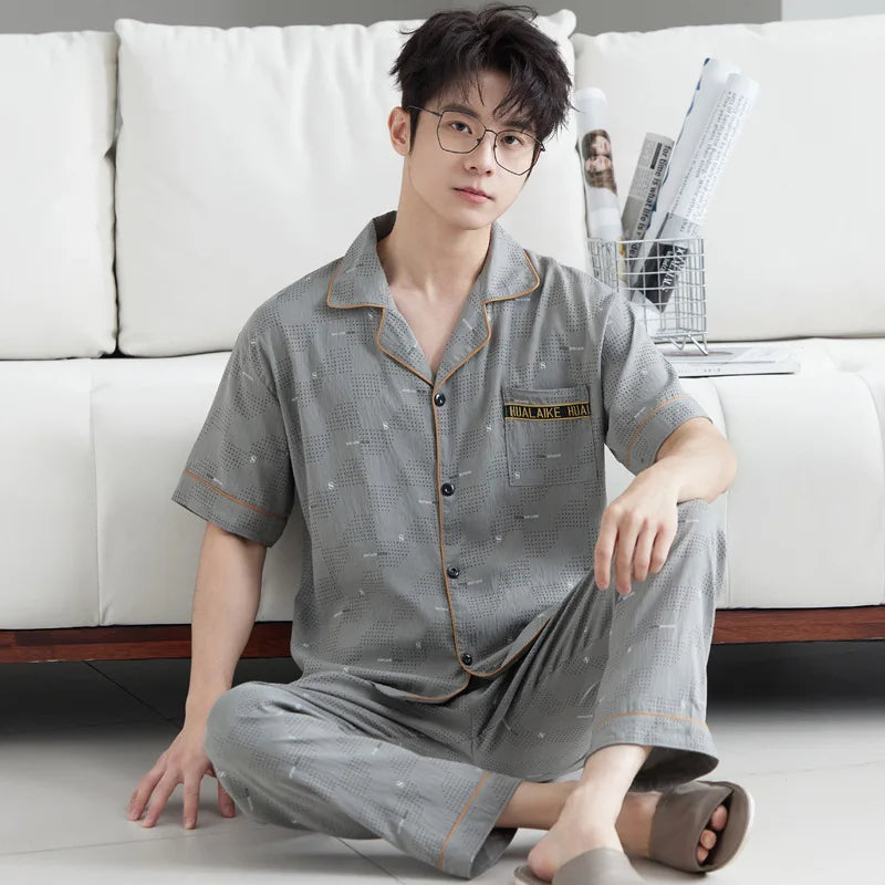 Men's Pajamas Sets Room Wear Men's Home Clothes Comfortable Man Pajamas Cholovіcha Set Pajama for Man Sleepwear Mens Pyjamas