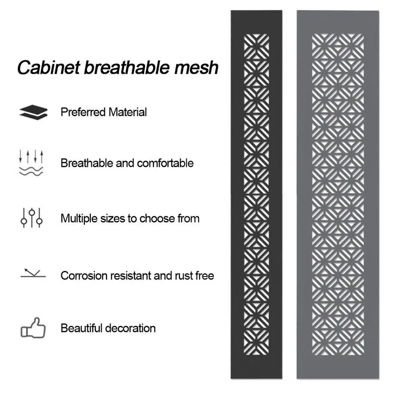 Aluminum Alloy Vents Cover Rectangle Louver Ventilator Grille Cover Breathable Mesh 50/80mm Wide Air Vent Decor