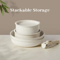 Pots And Pans Set Modern Minimalist Nonstick Cookware Set Beige Granite Coating Creamy White 12 Pcs Stackable Induction Cookware With Detachable Handle Oven Safe Space Saving For Kitchen RV Camping Cooking