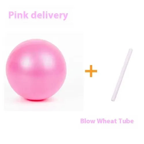 25cm Explosion Proof PVC Mini Yoga Ball Anti-Burst Straw Pilates Ball Small Fitness Training Pose Ball Portable Soft Exercise Ba