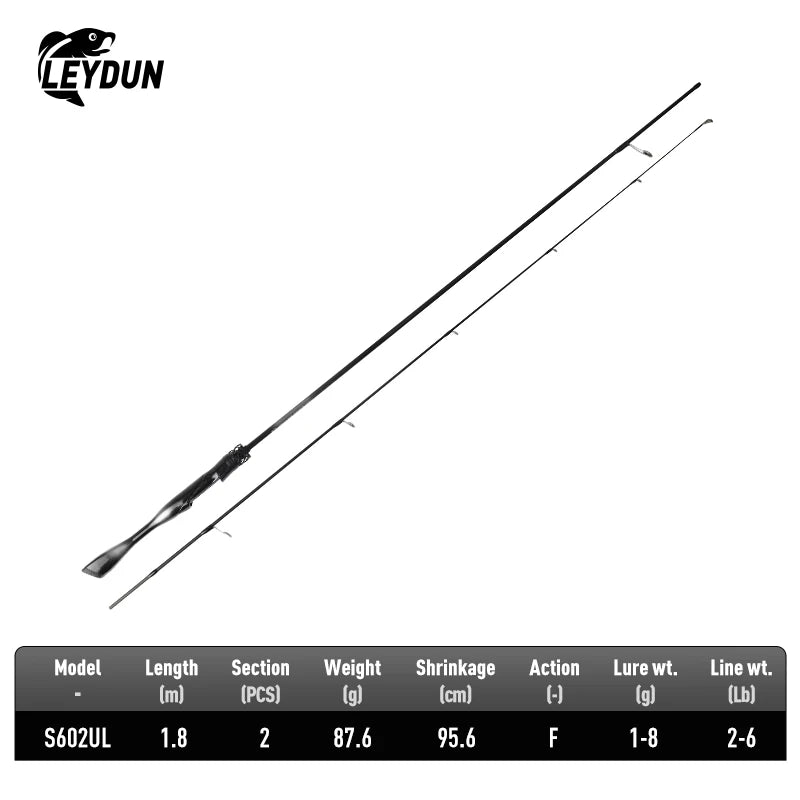 LEYDUN Black Creek Fishing Rod 2 Section Spinning Casting | SAMAG