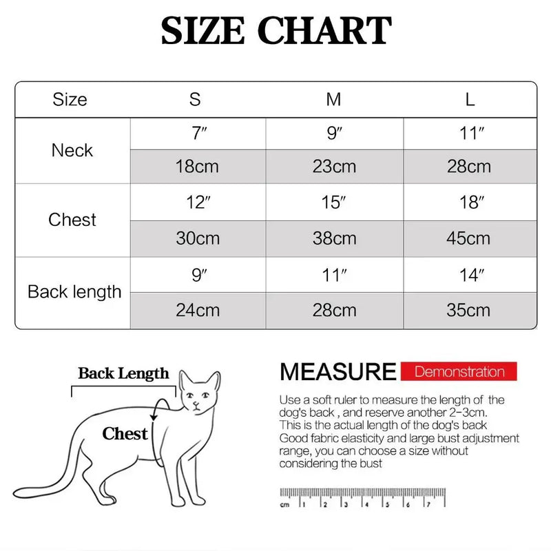 Adjustable Cat Calming Vest Soft Elastic Anti Anxiety Pet Coat Cat Recovery Clothes Breathable Cat Anxiety Jacket Rainy Day