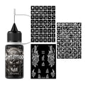 Temporary Tattoo Inks With 3Tattoo Stickers Stencil Kit Freehand Painting Gel for Makeup Trend Party Tattoos For Hand & Body Art