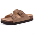 Bebealy Women's Cork Footbed Slide Sandal Summer Men Mules Fashion Women Clogs Slippers Outdoor Beach Sandals Adjustable Buckle