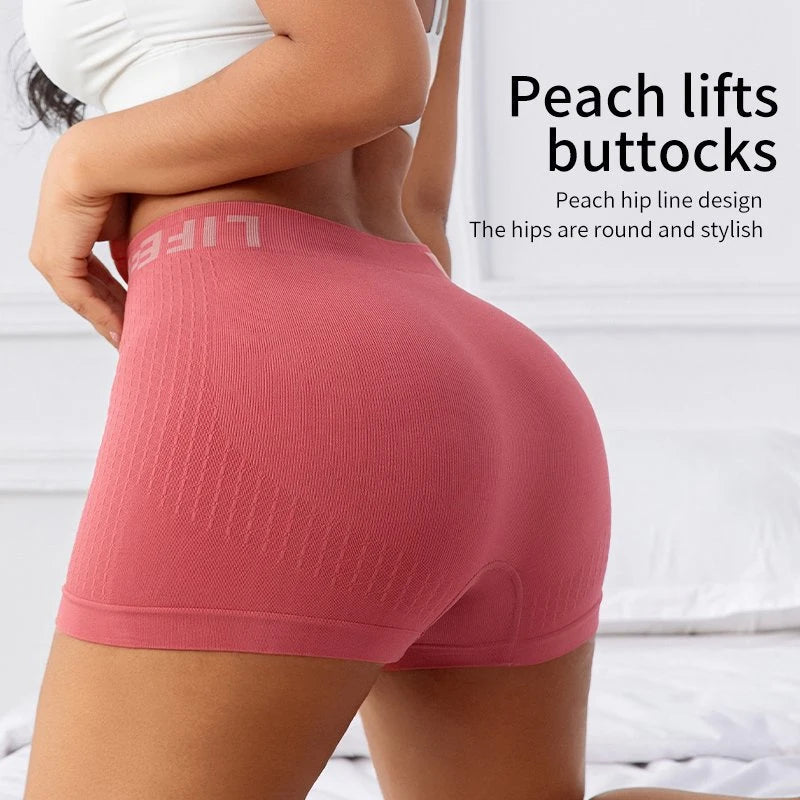 Ribbed Yoga Shorts Seamless High Waist Hip Lifting Elastic Breathable Quick Dry Fitness Running Casual Sports Bottoms for Women
