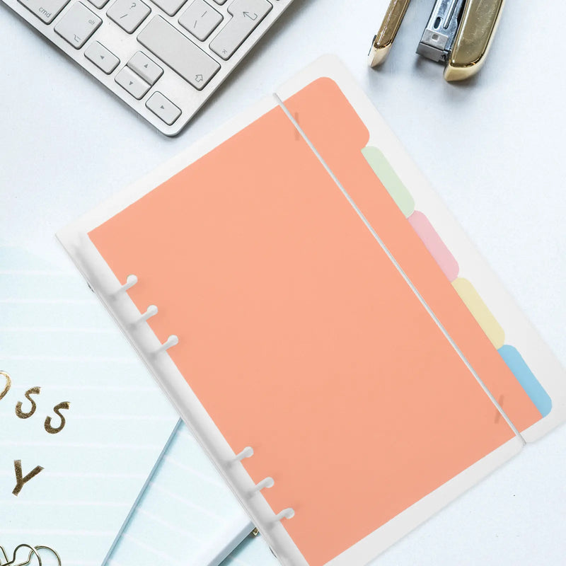 2Pcs A5 Binder Clear Notebook Binder Reusable Office File Organizer Folder Portable Document Folder Organizer for Work Study