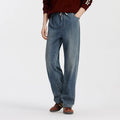 Semir Men Jeans Retro Wide Straight Side Stripe Elastic | SAMAG