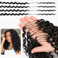 Invisible Knotless Feather Crochet Human Hair Pixie Curls Small Spirals Soft Curly Extensions Pre Separated Miracle Knots Lightweight Hair For Women Boho Braids Daily Hairstyle Making