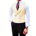 Fashion Solid Vests for Men Casual Style Sleeveless Male Fashion Waistcoat 1 Piece Slim Fit Beach Prom Party Suits Vest