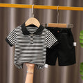 Boys Girls Stripes Sets Summer Kids Short Sleeve | SAMAG
