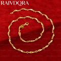 18K Gold Plated 45cm Chain Necklace For Women Men Charm Trend Birthday Gifts Fashion Party Fine Jewelry