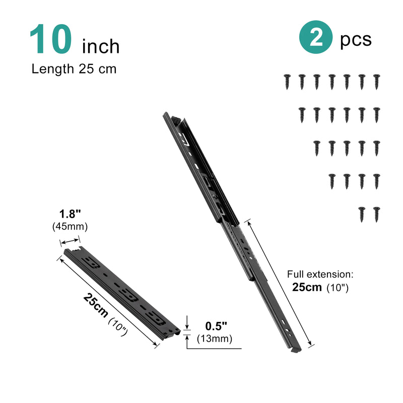 Drawer Rail 10~20Inch Stainless Steel Ball Bearing Slides | SAMAG