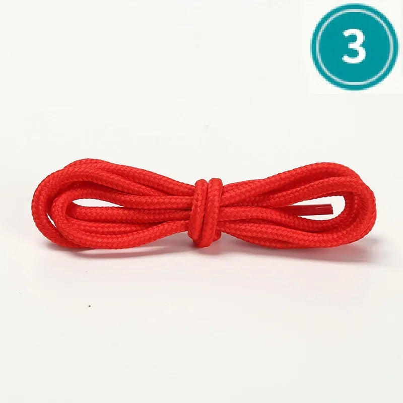 Unisex Round Shoelaces Colorful Hiking Sneakers Shoelace Black Shoe Laces Fits All Shoes Fashion Sport Boots Lacets Shoestrings