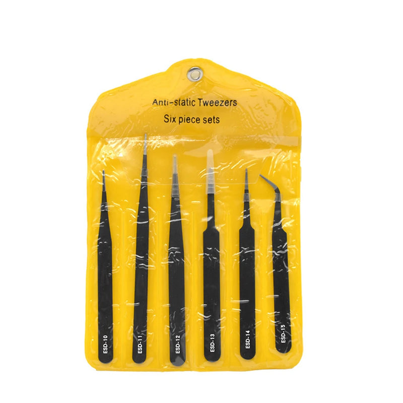 6Pcs/Set 3D Printer Parts Tool Tweezers Anti-Static Precision Maintenance Tweezers Model Making Repair Tool Filament Cleaning
