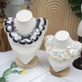 Cute Spring Summer Pet Water Scarf Bowknot Lace Trim Cat Scarf Breathable Princess Small Dog Scarf for Small Dog