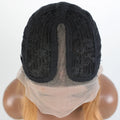 Lekker 100% Human Hair Wig Highlight Brown Long Pixie Straight Bob Middle Part Lace Front For Women Brazilian Remy Hair Glueless