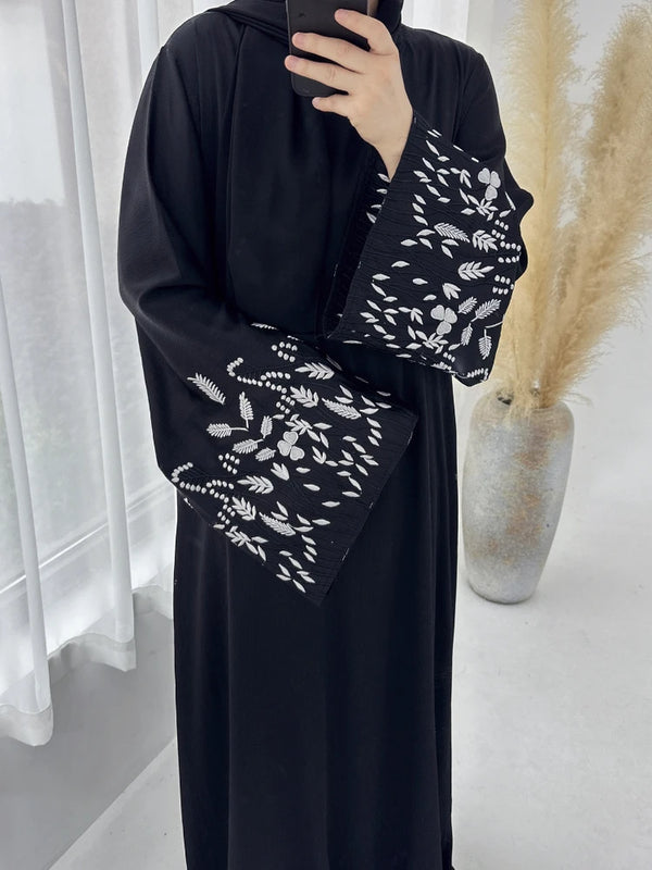 Turkey Emboridery Abaya for Women Dress Morocco Dubai Islam Vestidos Eid Muslim Arab Long Robe Ramadan Kaftan Abayas Jalabiya