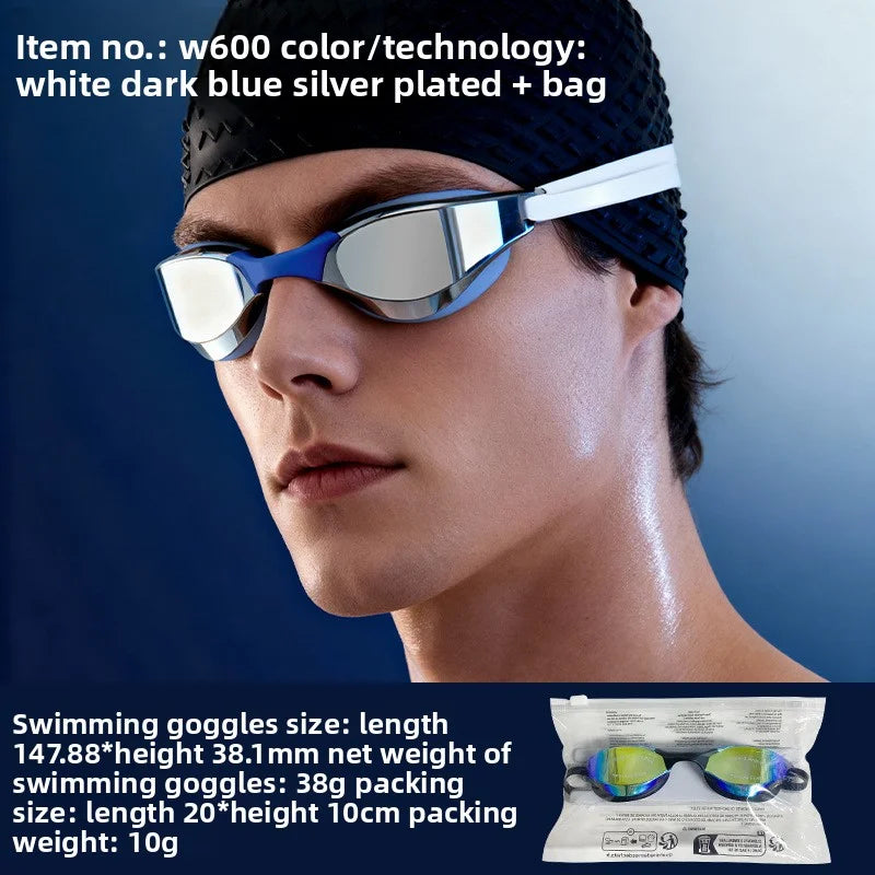 Mirrored Anti Fog Racing Swim Goggles UV Protection | SAMAG