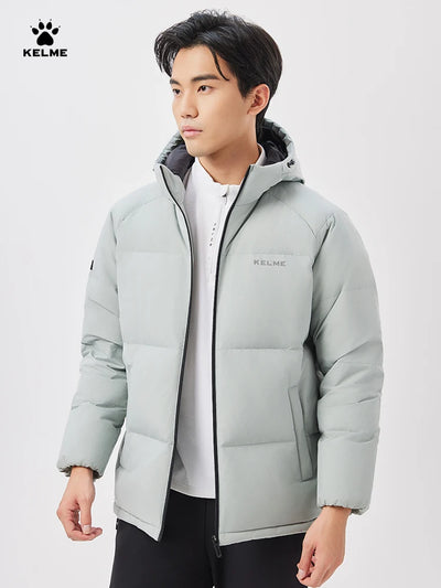 Kelme Short Down Jacket Men's Autumn And Winter Hooded | SAMAG
