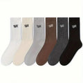 1/6/12 Pairs Men's Anti Odor Sweat Absorbing Crew Socks male Printing Letter Soft Comfortable and Breathable man Casual Socks﻿